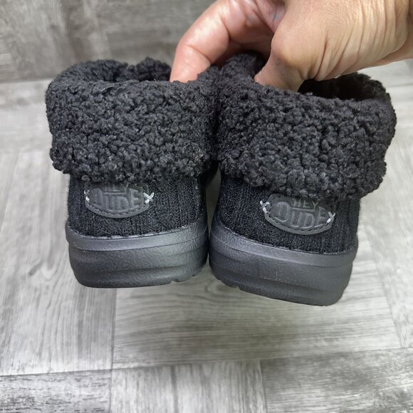 Hey Dude Wendy Fold Kids size 2 Brushed Cozy Slip On Shoes - Picture 6 of 8